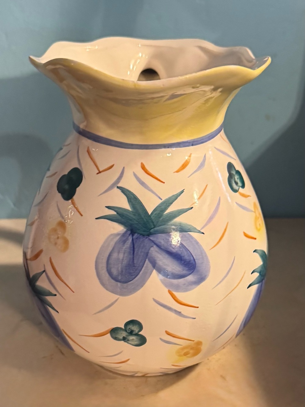 Hand-Painted Floral
Ceramic Pitcher - Picture 2 of 9